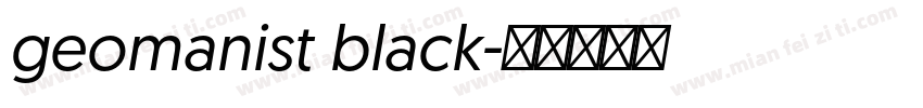 geomanist black字体转换